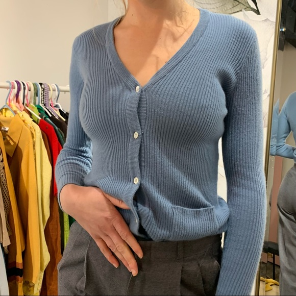 PORTS Vintage International cashmere AND butter cream cardigan - Picture 2 of 9